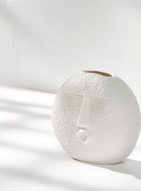 ins北欧白色创意陶瓷花瓶装饰小花家居客厅桌面插花摆件花器