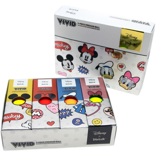 Новый продукт Volvik Vivid Golf Color Ball Matte Three -Layer Cond Ball Disney