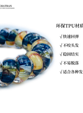 发饰TPU时尚电话线发圈艺术