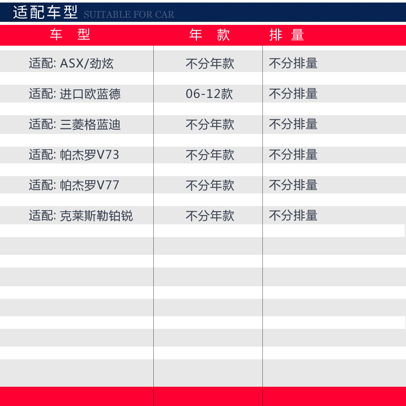 三菱劲炫格蓝迪帕杰罗V73 V77铂锐锋哲后刹车片博世06-12款欧蓝德-图1