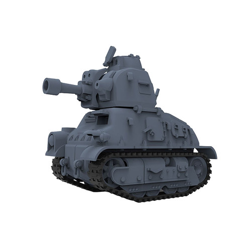 MENG坦克模型手办拼装玩具车KV2虎式99A虎王t34谢尔曼q版免胶分色 - 图3