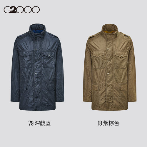 【可机洗】G2000男装商场同款2025秋冬立领带帽子多口袋夹克外套-图3