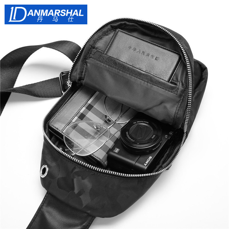 丹马仕胸包男士腰包韩版运动休闲 danmarshal男士包袋