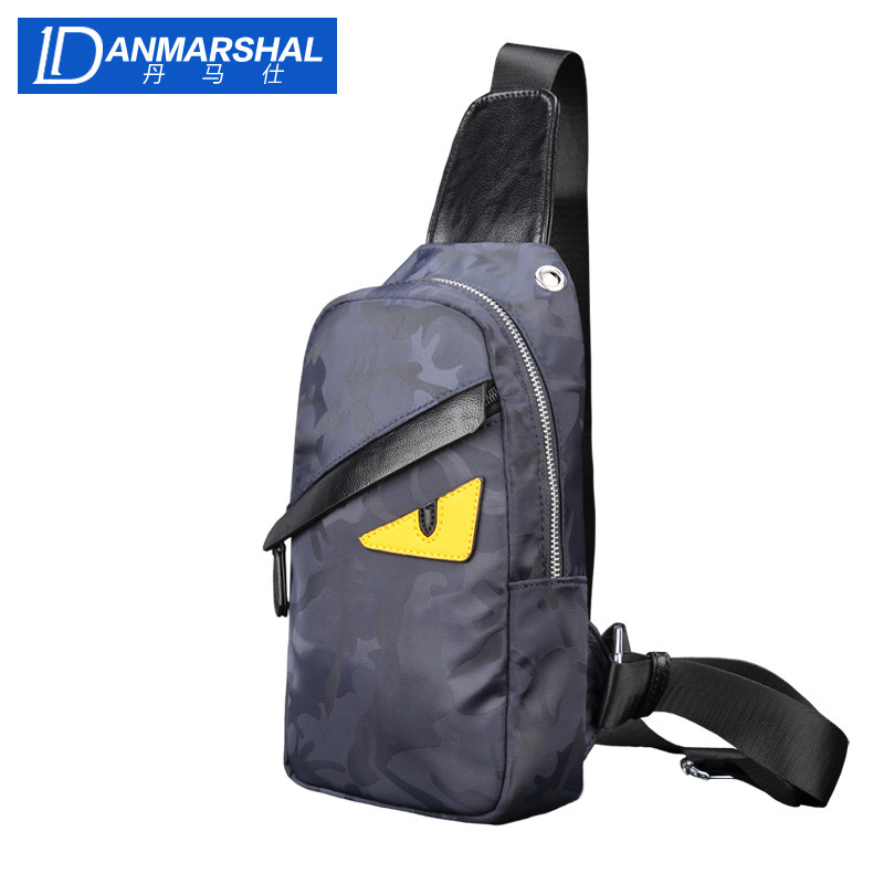 丹马仕胸包韩版潮牛津布运动单肩包 danmarshal男士包袋