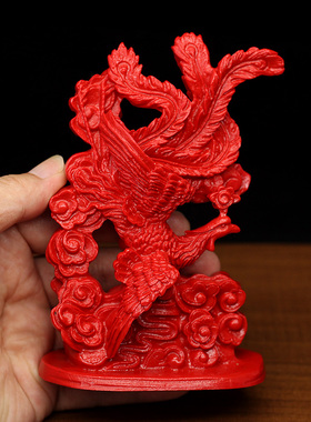 朱砂凤凰家用风水摆件房屋补缺