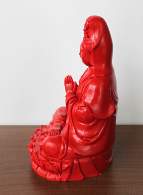 朱砂观音菩萨中式风祝福工艺品