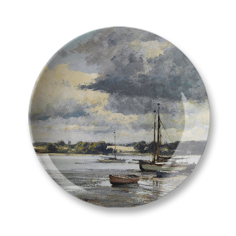 14英寸爱德华西戈油画客厅餐厅墙面装饰画盘背景墙过道装饰挂摆件