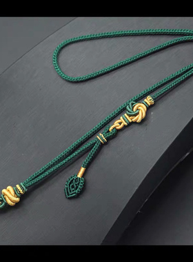 项链绳编八股毛衣挂链手工挂件配饰长款编织编织民族风流苏百搭秋