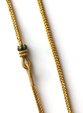 项链绳挂链手工八股编织小红书款莲花金丝线编毛衣链