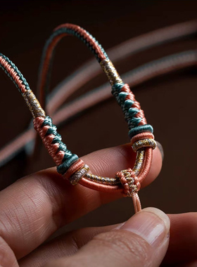 八股绳吊链挂链手工编织项链锁骨链饰品礼物情侣男女学生简约韩版