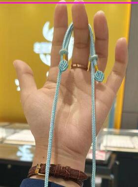 可调节高级金全手工编织项链绳子