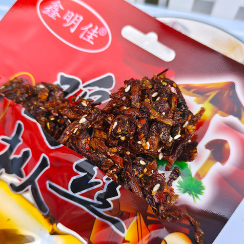 云南菌菇鑫明佳香辣鸡枞丝48克食用菌油炸香菇休闲零食90儿时回忆 - 图1