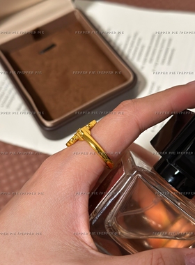 辣椒派 法式情书四叶草白贝开口戒女 布布贝母戒指高级轻奢复古戒