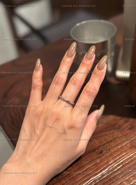 辣椒派不掉色镶钻素圈蛇戒指女 极简细小众设计高级感本命蛇年