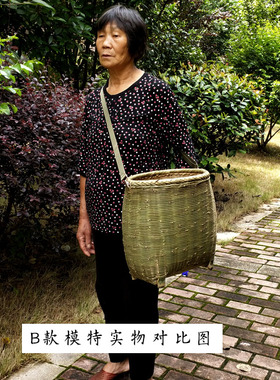 竹编采茶篓摘茶背篼编织