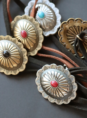 invia复古扣皮绳通用项链可定制