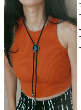 牛仔项链男款复古印第安波洛领带