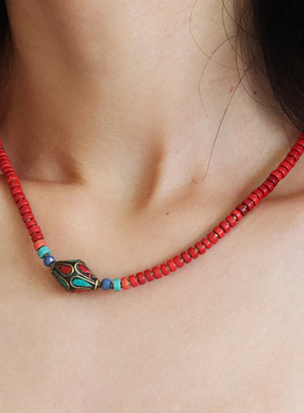 invia松石男女项链可调松紧