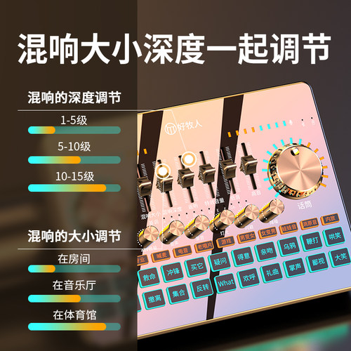 高端直播声卡设备全套主播唱歌专用高级专业外置电脑台式手机k歌 - 图1