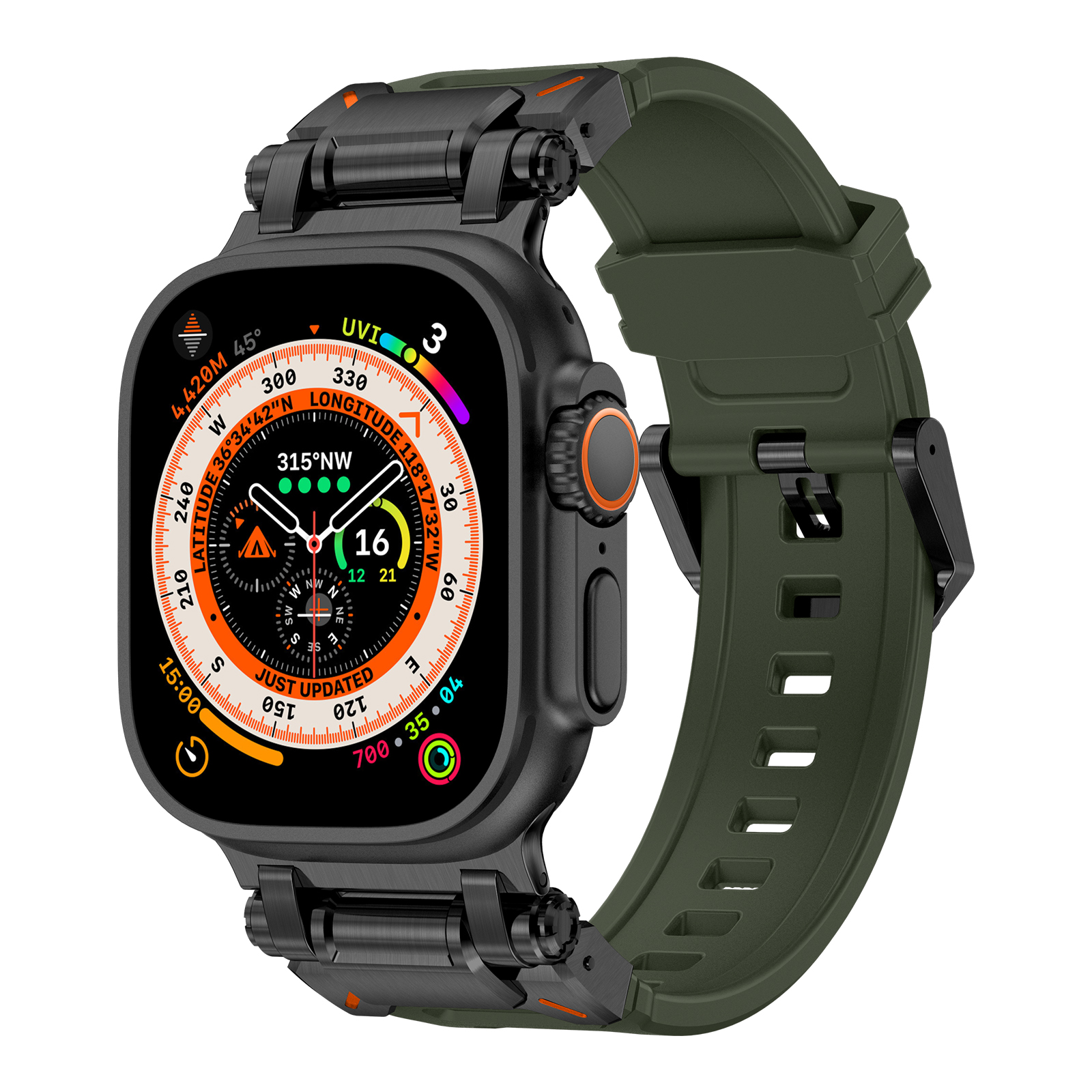 适用iwatch9/8/7代表带ultra49mm苹果手表表带applewatch6/5探索者系列运动透气s8/s9高级款硅胶腕带个性配件