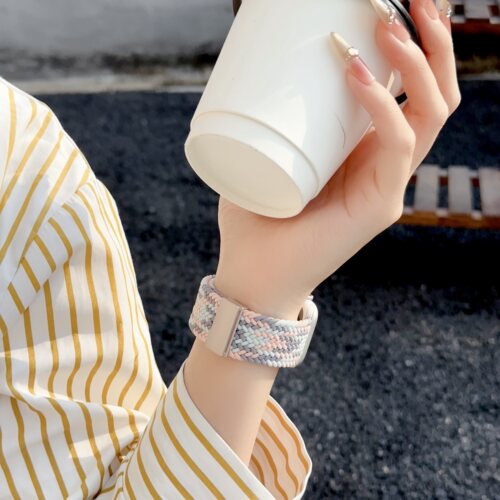 适用小米9pro手表表带手环8pro腕带运动磁吸尼龙编织红米watch6/5/4磁吸尼龙编织智能透气高级感替换通用配件 - 图1