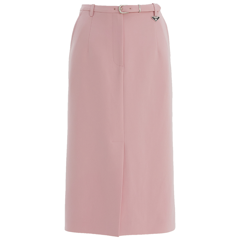 OBEG欧碧倩高腰中长款气质半身裙垂坠感醋酸西装裙女秋季10483050 - 图3