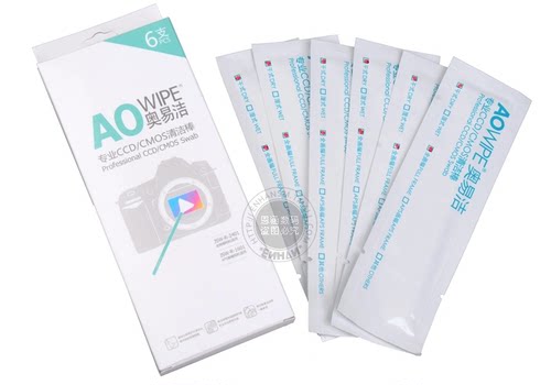 奥易洁（AOwipe）CCD/CMOS清洁棒全画幅/半画幅单反清洁液 无尘棉签  6支装 - 图1