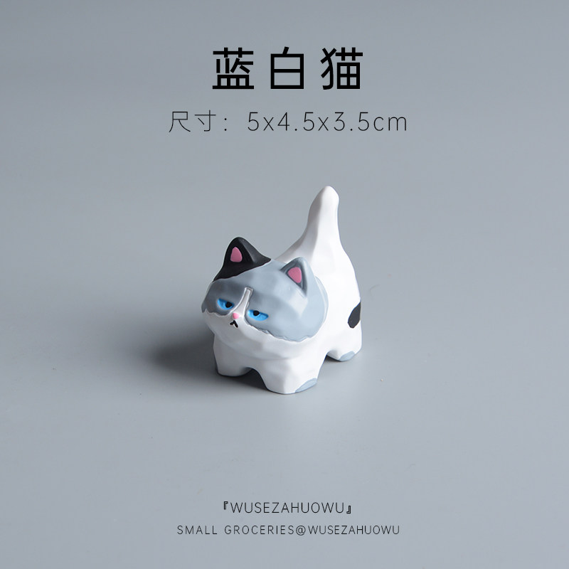 【可爱木雕风小猫】桌面小摆件车载装饰猫咪工位解压精致情绪稳定,淘宝优惠券,粉丝福利购,淘宝优惠卷