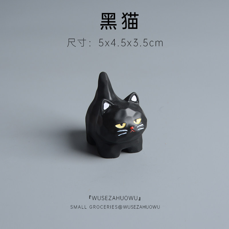 【可爱木雕风小猫】桌面小摆件车载装饰猫咪工位解压精致情绪稳定,淘宝优惠券,粉丝福利购,淘宝优惠卷
