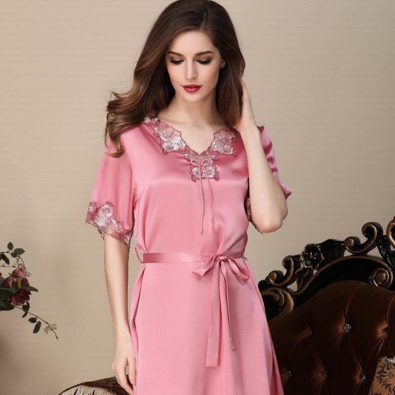 冰丝夏季性感仿真丝绸女睡衣 姬斯德妮睡衣/家居服套装