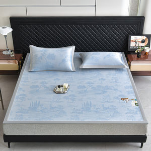 恒源祥2026新款双PE凉感冰丝大提花凉席夏季单人双人家用床上用品