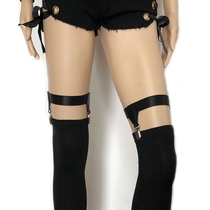 Calf Harness Stockings Socks Buttoned Punk Leg Ring Long Silo Silk Socks Non-slip Clip Anti Drop Barrel Thighs Strap Leg Stirrup