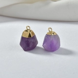 Натуральная подвеска из кварца, кварц с аметистом, ожерелье, серьги, с драгоценным камнем, DIY