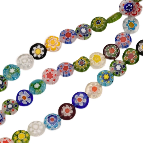 Стеклянные бусины, браслет, ожерелье, серьги, аксессуары, в цветочек