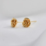 Серьги в виде сердечка, аксессуары ручной работы, золото 750 пробы, кружевное платье