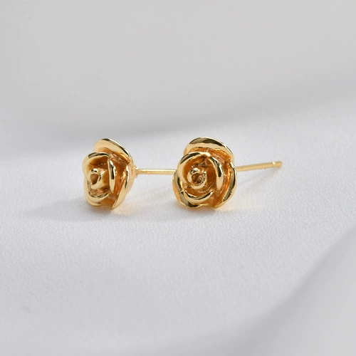 Серьги в виде сердечка, аксессуары ручной работы, золото 750 пробы, кружевное платье