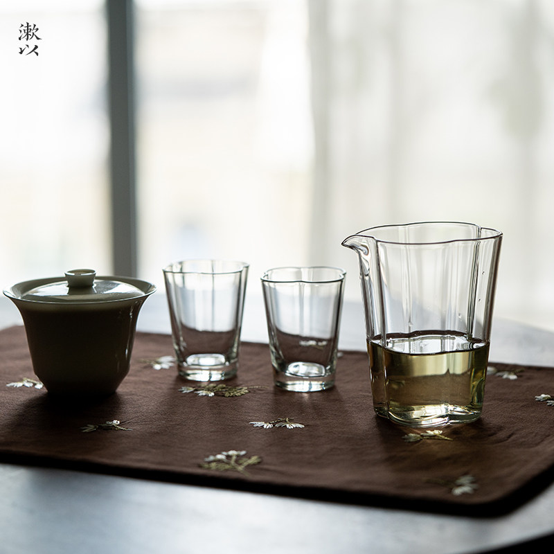 高硼硅玻璃云朵品茗杯四叶草茶杯猴魁杯耐高温耐热透亮功夫茶茶道,淘宝优惠券,粉丝福利购,淘宝优惠卷