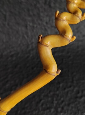 一物一拍天然异形龙头竹竹枝茶拨竹茶针天然独特手工制把件竹师傅
