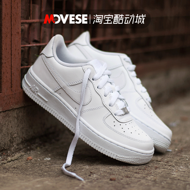 Nike/耐克 AIR FORCE 1空军一号AF1男子低帮女全白板鞋315122-111-图0