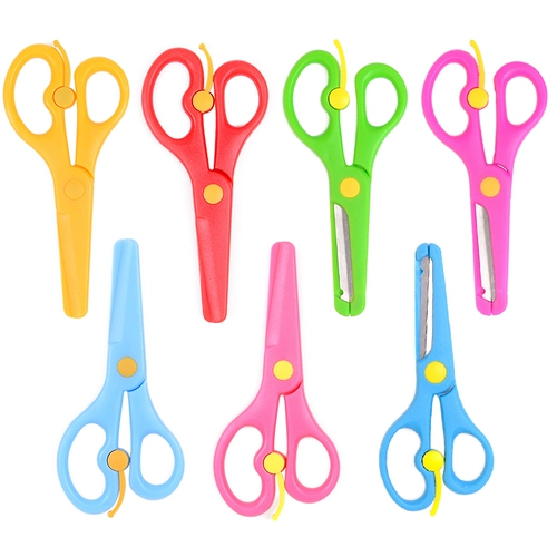 Детские пластиковые ножницы для детского сада для школьников, поделки из бумаги, детская безвредная художественная игрушка для друга, «сделай сам»