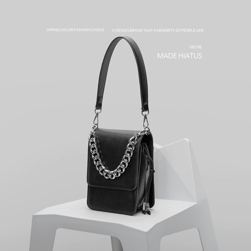 Небольшая дизайнерская металлическая цепь, портативная сумка для телефона, на шнурках