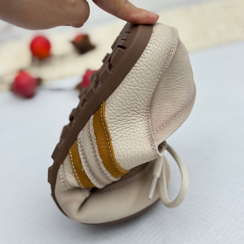 2026春新款头层牛皮德训鞋女复古休闲运动鞋中老年女鞋平底休闲鞋,淘宝优惠券,粉丝福利购,淘宝优惠卷