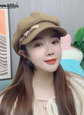 贝雷帽逛街甜美可爱女春秋冬季