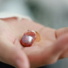 Natural Freshwater Baroque Ring for Women Purple Elegant Elegant Temperament High-end Open Ring