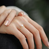 Natural freshwater pearl ring for women, autumn and winter, elegant and luxurious tail ring, high-end index finger ring