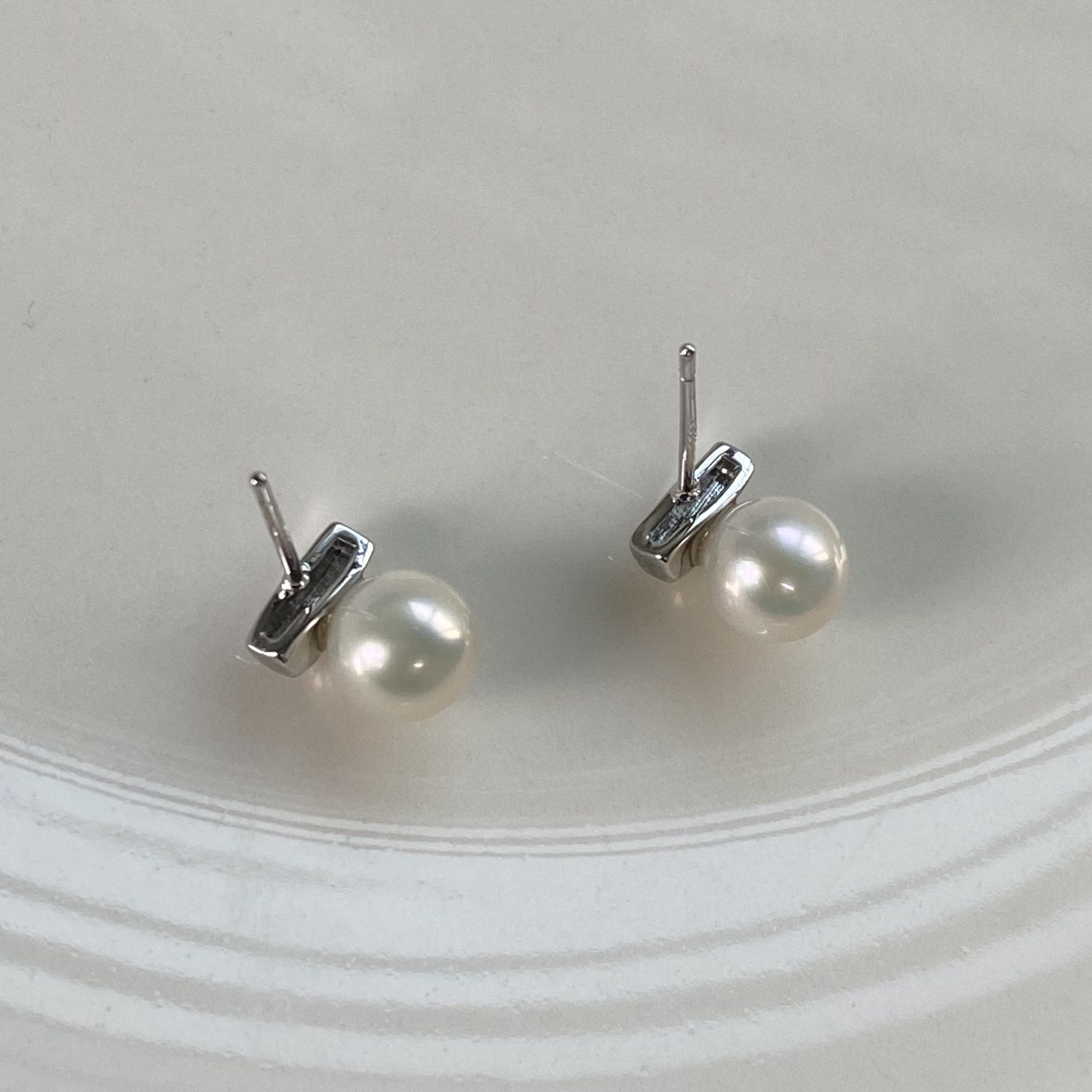 【恒云】天然淡水珍珠耳钉女款 曲面一字轻奢气质高级感耳环耳饰,淘宝优惠券,粉丝福利购,淘宝优惠卷