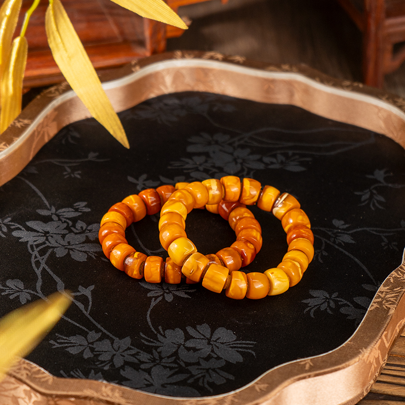 世间臻宝天然琥珀蜜蜡收藏老蜡手串吊坠饼子单珠多圈项链直播专拍 - 图1