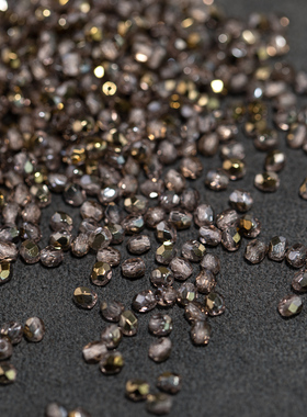 3mm100颗青铜玫瑰捷克水晶珠