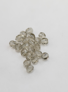 3mm火磨珠100颗 珠光黑钻色进口捷克机造珠串珠法枣珠火光diy