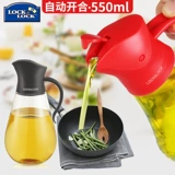 Лексиспин Автоматическое открытие и закрытие утечки с большим каплей -надежный стеклянный масляный кастрюль соуса для бутылки уксуса